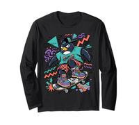 Cool Skater Penguin 90s Streetwear Graphic Manga Larga