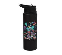 Cool Skater Penguin 90s Streetwear Graphic Stainless Steel Insulated Water Bottle