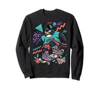Cool Skater Penguin 90s Streetwear Graphic Sudadera