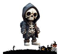 Cool Skeleton Figurines, Figuras De Esqueleto Geniales, Estatua De Calavera De Resina Gótica, Adornos De Escritorio De Estatua De Arte De Resina, Regalo De Creatividad Único para Hombre Y Mujer-A
