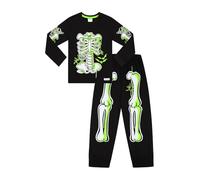 Cool Skeleton Glow In The Dark - Pijama largo unisex, Negro, 5-6 Years