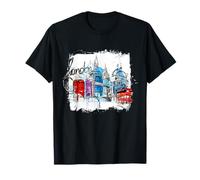 Cool Sketch Hand Drawn London Skyline Landmarks Illustration Camiseta