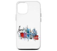 Cool Sketch Hand Drawn London Skyline Landmarks Illustration Carcasa para iPhone 12/12 Pro
