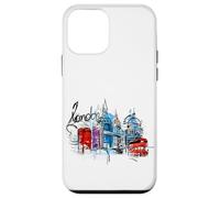 Cool Sketch Hand Drawn London Skyline Landmarks Illustration Carcasa para iPhone 12 Mini