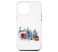 Cool Sketch Hand Drawn London Skyline Landmarks Illustration Carcasa para iPhone 12 Pro MAX