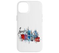 Cool Sketch Hand Drawn London Skyline Landmarks Illustration Carcasa para iPhone 14 Plus
