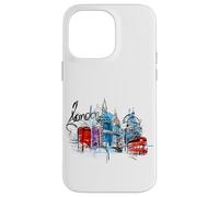 Cool Sketch Hand Drawn London Skyline Landmarks Illustration Carcasa para iPhone 14 Pro MAX