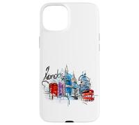 Cool Sketch Hand Drawn London Skyline Landmarks Illustration Carcasa para iPhone 15 Plus