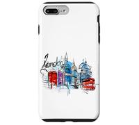 Cool Sketch Hand Drawn London Skyline Landmarks Illustration Carcasa para iPhone 7 Plus/8 Plus
