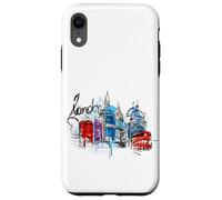 Cool Sketch Hand Drawn London Skyline Landmarks Illustration Carcasa para iPhone XR