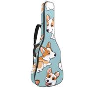 Cool Skulls - Funda acolchada para guitarra acústica con bolsillos ajustables para correa de hombro, Multicolor 04, 42.9x16.9x4.7 in, Mochila informal