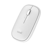 Cool Ratón Inalámbrico Slim Silencioso 2 en 1 (Bluetooth + Adap. USB) Blanco