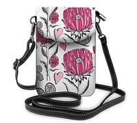 Cool Slogan Typography Crossbody Teléfono Celular Monedero Doodle Teen Quotes Texto Retro Black WhiteWallet Bolso