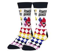 Cool Socks, Hasbro Games, Calcetines Monopoly para hombre, mujer, tallas de adulto, Equipo Power Rangers, Large
