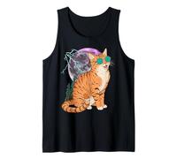 Cool Space Tiger Sunglasses Galaxy Lightning Tiger Camiseta sin Mangas