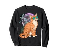 Cool Space Tiger Sunglasses Galaxy Lightning Tiger Sudadera
