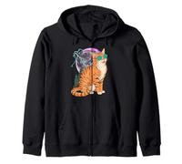 Cool Space Tiger Sunglasses Galaxy Lightning Tiger Sudadera con Capucha