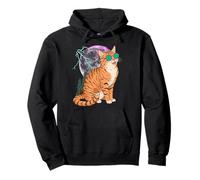 Cool Space Tiger Sunglasses Galaxy Lightning Tiger Sudadera con Capucha