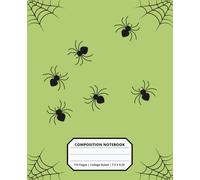 Cool Spider Composition Notebook for Kids Boys Girls Teens 110 Pages College Ruled 7.5 x 9.25 Lined Paper Composition Notebook
