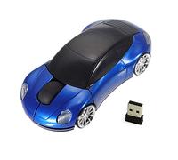Cool Sport Car Shape Mouse 2.4GHz Wireless Car Mouse Mini pequeños Ratones ópticos para Juegos Ratones de Oficina con Receptor USB para PC Computadora portátil para niños, niñas, Adultos, 1600DPI, 3