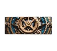 Cool Steampunk Gears - Alfombrilla de mouse para computadora de 12 x 31.5 pulgadas de largo con base antideslizante para juegos y oficina