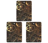 Cool Steampunk Gears - Ambientador colgante de incienso para coche, paquete de 3 hojas colgantes perfumadas para automóvil, hogar, decoración interior de automóviles