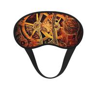 Cool Steampunk Gears - Antifaz para dormir con estampado de engranajes - Cómoda cubierta para los ojos, ajustable, perfecta para viajes, meditación y camping