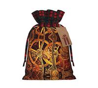 Cool Steampunk Gears - Bolsa de regalo artesanal de arpillera con cordón, una elegante bolsa de regalo textil perfecta para cualquier ocasión