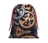 Cool Steampunk Gears - Bolsas de Navidad con cordón para fiestas, bolsas reutilizables para caramelos, bodas, San Valentín