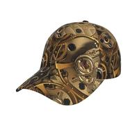 Cool Steampunk Gears - Gorra de béisbol para papá, gorra de sol, tamaño ajustable, para correr, gimnasio, golf, excursiones al aire libre, clásico, unisex, Negro, Talla única