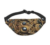 Cool Steampunk Gears - Riñonera ajustable para cinturón de viaje unisex, Black, Talla única, Mochila informal