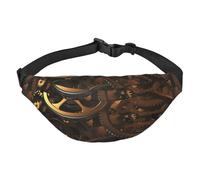 Cool Steampunk Gears - Riñonera ajustable para cinturón de viaje unisex, Black, Talla única, Mochila informal