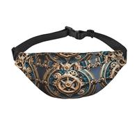 Cool Steampunk Gears - Riñonera de viaje a la moda, adecuada para deportes, correr, ciclismo, viajes, pesca para niños, bolsa cruzada grande