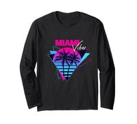 Cool Summer Miami Beach Paradise, Miami Vibes Illustration Manga Larga