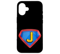 Cool Super J Alphabet Cute Initial Monogram Letter J Graphic Carcasa para iPhone 16