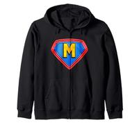 Cool Super M Alphabet Cute Initial Monogram Letter M Graphic Sudadera con Capucha