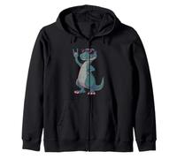 Cool T Rex Dinosaurio Rock Mano Signo Punk Mascota Gráfico con Sudadera con Capucha