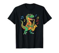 Cool T Rex Jugar Saxofón Dinosaurio Música Diversión Camiseta