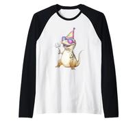 Cool T-Rex Party Dino Celebration Gafas de Sol Camiseta Manga Raglan