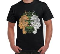 Cool T-Shirts Tiger Mandala Tattoo Art Spirit Animal T-Shirt Tribal Pattern Gift Men's T-Shirt 100% Cotton Black L