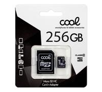 Cool Tarjeta de Memoria Micro SD 256GB Clase 10 + Adaptador
