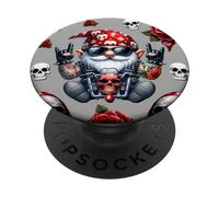 Cool Tattoo Gnomes For Motorcycle Daddy Funny Biker Grandma PopSockets PopGrip Adhesivo