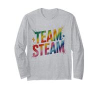 Cool Team Steam Equipo de física Aprender Stem Stud Steminist Manga Larga