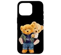 Cool Teddy Bear Boys Best Friends Style Ilustración Gráfico Carcasa para iPhone 16 Pro