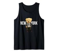 Cool Teddy Bear in New York NYC Illustration Graphic Designs Camiseta sin Mangas