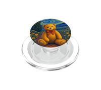 Cool Teddy Bear in The Starry Night Painting Concept Art PopSockets PopGrip para MagSafe