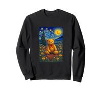 Cool Teddy Bear in The Starry Night Painting Concept Art Sudadera