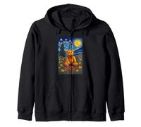 Cool Teddy Bear in The Starry Night Painting Concept Art Sudadera con Capucha