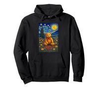 Cool Teddy Bear in The Starry Night Painting Concept Art Sudadera con Capucha