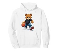 Cool Teddy Bear Jugando Basketball Graphic Streetwear Sudadera con Capucha